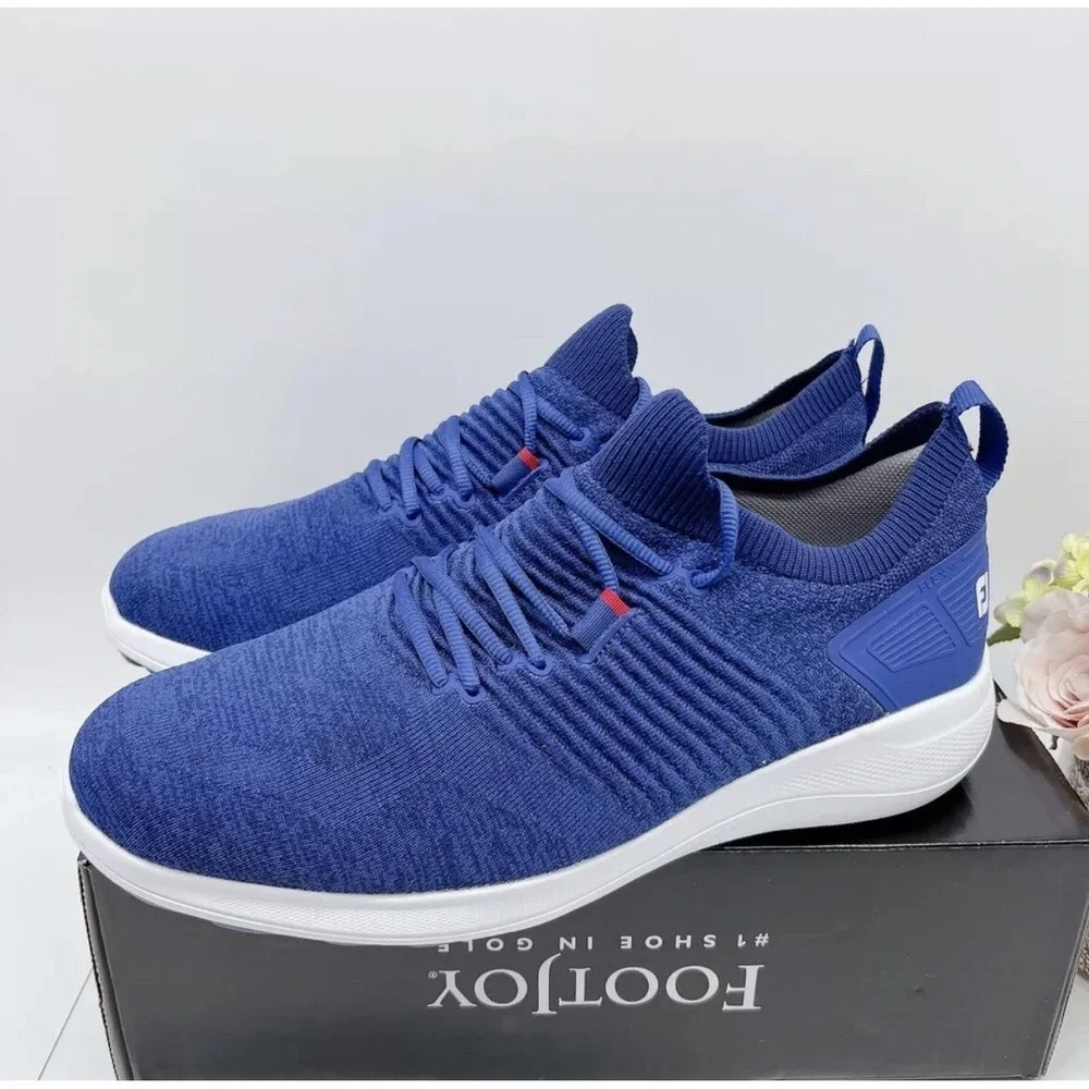 Footjoy Flex XP Casual golf shoe Spikeless Navy 56268 Mens US 9.5 WIDE